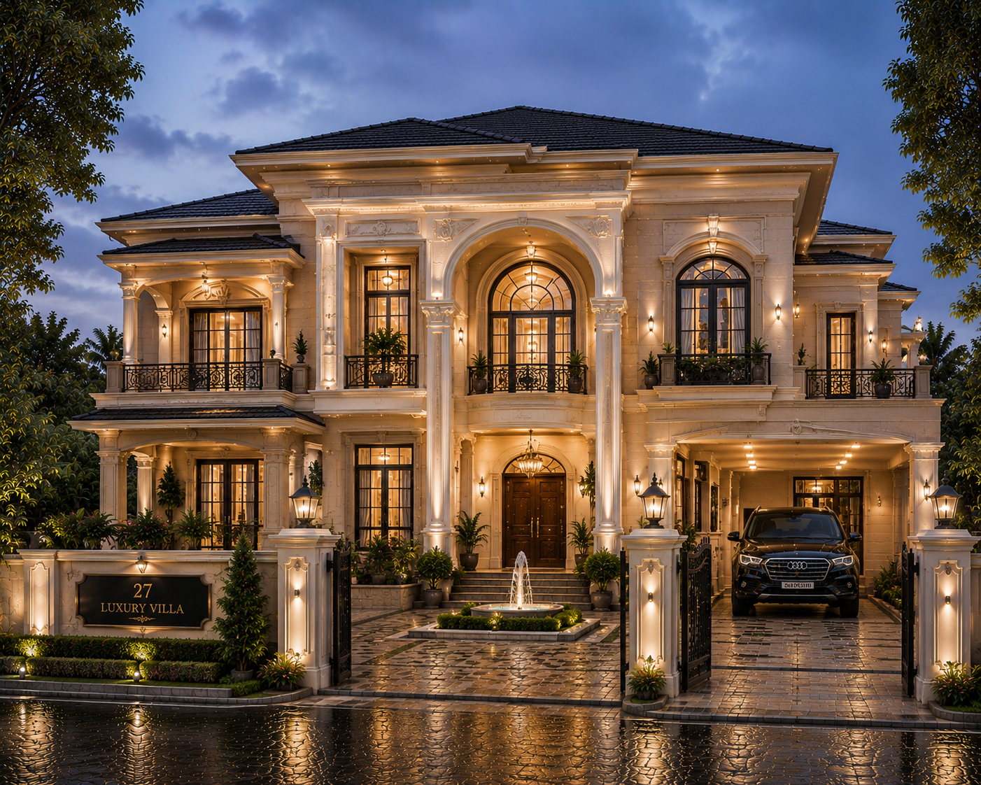 Luxury villa elevation