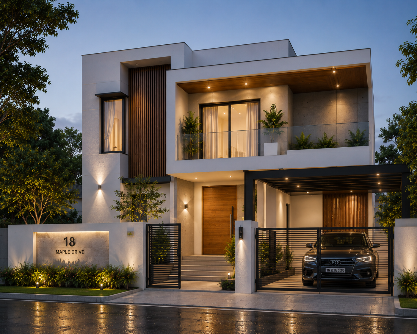 Modern minimalist elevation