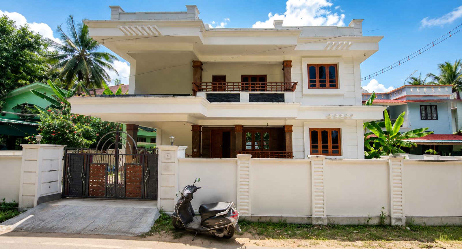 Completed spacious family villa built by Legacy Homes in Colachel, Tamil Nadu